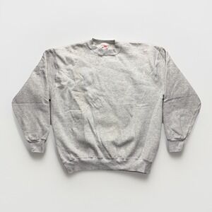 Vintage Tultex Sweatshirt Mens XL Gray Crewneck USA Made Ultra Fleece 350